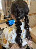 編み込みスタイル