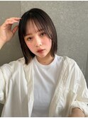 ミディアムメルティカラー×ブリーチなしボブ韓国［恵比寿］