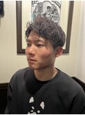 ショート2ブロックニュアンスパーマアイロンパーマ