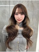 韓国前髪　くびれヘア　イメチェン 美髪夏のヘアアレンジ