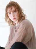 シースルーバング×ハイトーンカラー