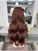  コテ巻き風パーマパーマロング韓国風パーマデジタルパーマ前髪