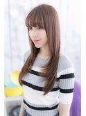 縦長Iラインフォルムで！小顔見せ透明感ロングストレートa