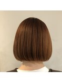オレンジブラウン　ミニボブ