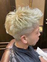ヒロギンザバーバーショップ 大宮店(HIRO GINZA BARBER SHOP)&nbsp;ホワイトベージュ　ハイトーン　カラー　スキンフェード　大宮