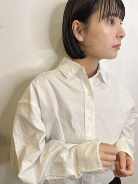 リアントウキョウ(Lian.Tokyo) （LianTokyo 山崎）お洒落可愛い20代ミニボブ暗めカラー