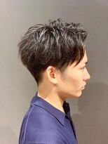 ビーダンディー(Bee dandy) ビジネスナチュラルショート ツーブロ かき上げセンターパート