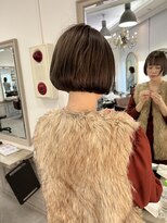ヘアーアイスカルテット(HAIR ICI QUARTET)&nbsp;20代30代ミニボブココアブラウン小顔美肌ストレート丸み