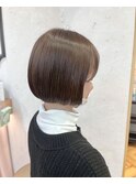 お洒落ショコラアッシュヘルシースタイルボブ【中居】