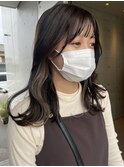 大人可愛いベージュイヤリングカラー 20代30代インナーカラー
