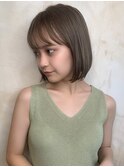 ミルクブラウン/ダークパープル/ナチュラルショート/夏/町田