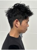 メンズショートマッシュパーマスパイラルパーマニュアンスパーマ