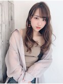 大人かわいいミルクティーブラウン ロング