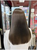 【髪質改善】カラー+トリートメントで艶アッシュブラウン。