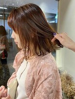 マロウ(mallow)&nbsp;【花屋併設】切りっぱなしボブ/オレンジブラウン