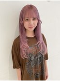ブリーチあり ペールピンク モーブピンク