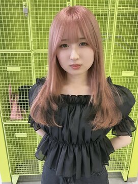 アース コアフュールボーテ 長野稲田店(EARTH coiffure beaute) ピンクベージュ_ケアブリーチ_ダブルカラー_ホワイト