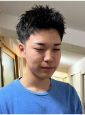 スパイキーショート メンズカット ベリーショート 眉毛 短髪