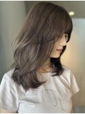 hazel beige & layer cut