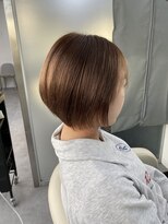 ジエクト アイロ(The Ect ilo)&nbsp;丸みショートボブ×オレンジブラウン　メルティカラー