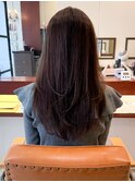 レイヤースタイルレイヤーカットロングレイヤー小顔スタイル