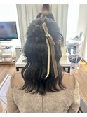 ハーフアップ