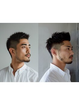 顔の印象を決める、髭、眉毛にもこだわりを。バーバーならではの高い技術力で最高の仕上がりに＊