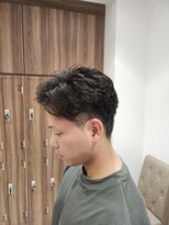 アッシュ 池上店(Ash) メンズフェザーパーマセンターパート刈り上げニュアンスパーマ