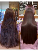 シーツー 川口店(C2)&nbsp;髪質改善縮毛矯正（ストレート）×ピンクベージュ