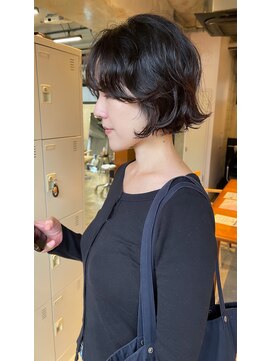 ミニボブ、毛先パーマ、ニュアンスパーマ、パーマゆるめ、