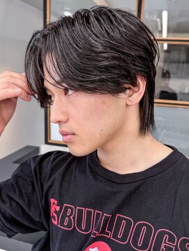 ソアメンズ 渋谷(soar men's) ビジネス◎黒髪センターパートニュアンスパーマで大人感