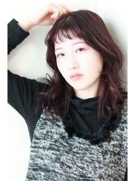 ステラ ヘア デザイン サロン(STELLA hair design salon) オン眉　ゆるレイヤー　モーブピンク　ブリーチ無し　S