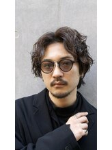 お客様でも多い、男の色気の出るミディアムのメンズパーマ＊緩めの波巻きパーマと相性◎[神保町/メンズ]