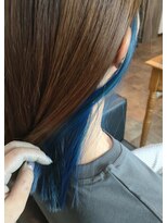 ミリヘアー(mirihair) インナーカラーブルー
