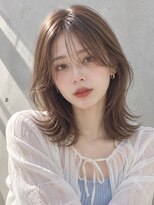 ノア 三宮店(NOA)&nbsp;【NOA】ミディアムレイヤー×顔まわりレイヤーシースルーバング