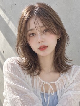 ノア 三宮店(NOA) 【NOA】ミディアムレイヤー×顔まわりレイヤーシースルーバング