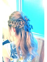 ベルシャンブル(belle chambre)&nbsp;#belle chambre#あみこみハーフアップスタイル2016☆