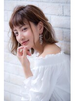 ヘアーアートシフォン 池袋西口店(Hair art chiffon)&nbsp;デザインカラー丸みショート無造作カールボブディイルミナカラー