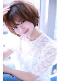 大人キレイ アッシュ小顔ショートボブ【Cirrus by Cloud zero】