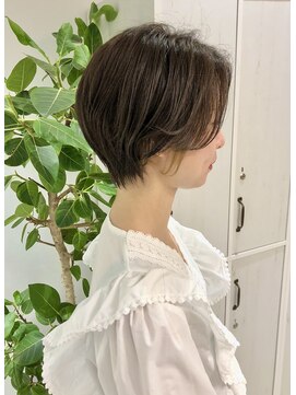 フィゼル あべのルシアス店(Aujua fizelle) 丸みショートヘア/イヤリングカラー☆井上慶太