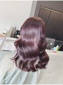 韓国風ワインレッド×ヨシンモリ×艶髪カラー