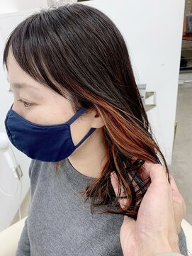 コキュウ(co-kyu) インナーカラーロングオレンジ