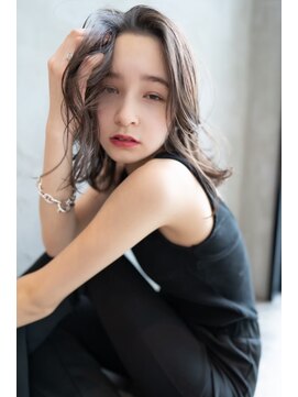 オースティン 門前仲町(AUSTIN) 大人かわいい前髪セシルカットココアブラウンフリンジウェーブ