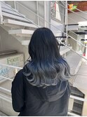 結べばバレない　グラデーション　シルバーカラー