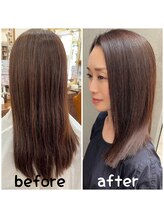 2・リピーター殺到の[酸性ストレート]は、ダメージ毛でも広がり/うねりを解消します♪