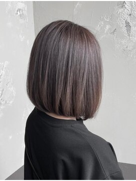 ヘアーメイク アチャ(hair make accha) 透明感グレージュ　切りっぱなし/ミニボブ