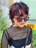 マージュ ギンザ(marju GINZA)&nbsp;秋オススメ　ショートウルフニュアンスパーマ　レッドブラウン