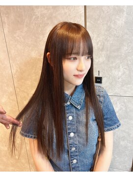 ガルボヘアー 名古屋栄店(garbo hair) ナチュラルブラウンカラー重ためロングプルエクステ