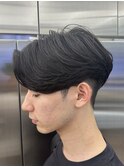 センターパートカルマパーマワンカールパーマ韓国ヘアガイルヘア
