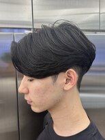 センターパートカルマパーマワンカールパーマ韓国ヘアガイルヘア